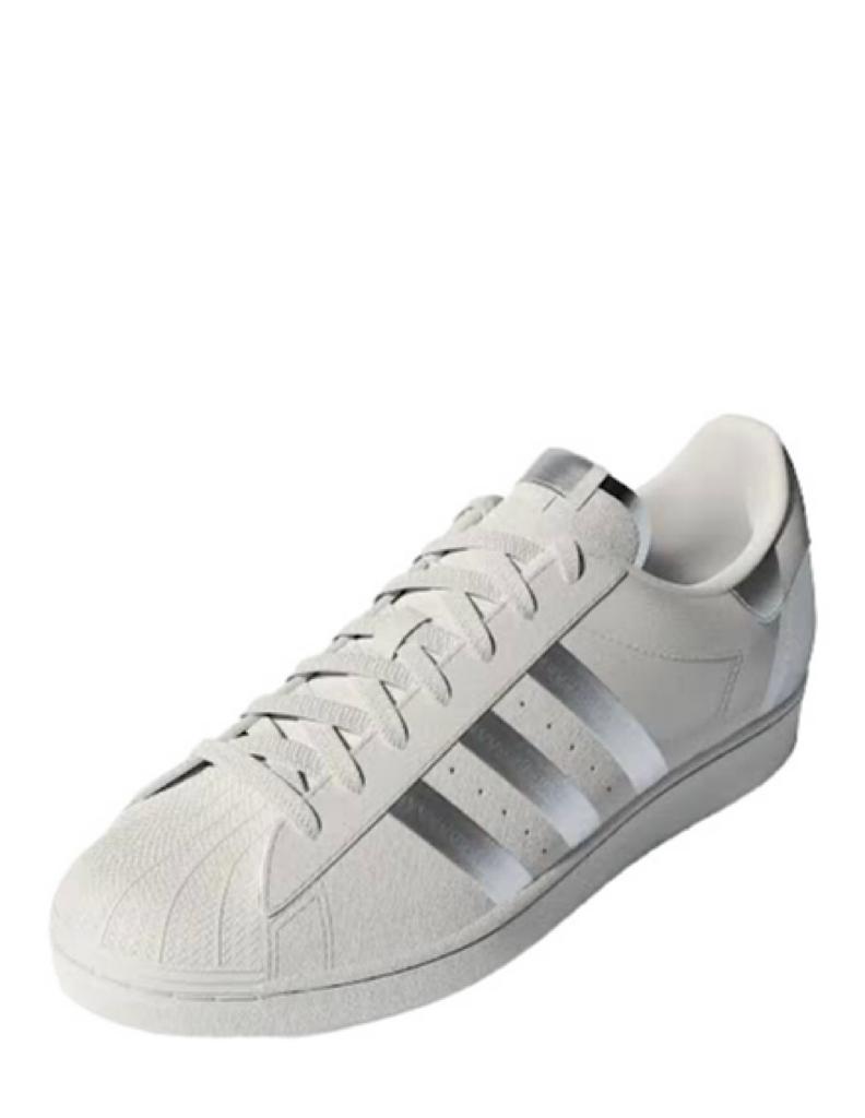 TENIS ADIDAS SUPERSTAR BLANCO CON GRIS REFLEJANTE (GY0988)