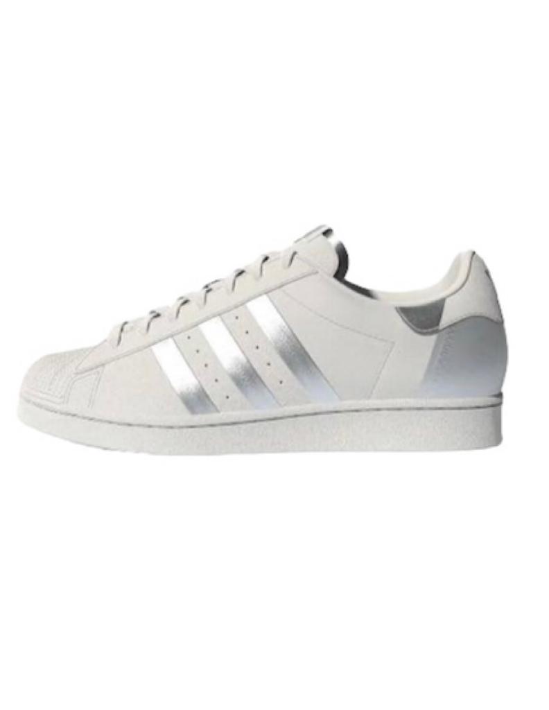 TENIS ADIDAS SUPERSTAR BLANCO CON GRIS REFLEJANTE (GY0988)