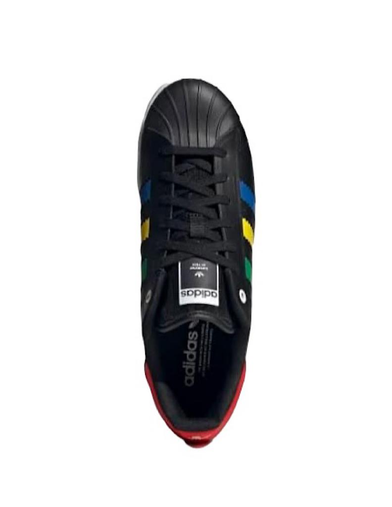 TENIS ADIDAS SUPERSTAR NEGRO CON COLORES OT TECH (GV7572)