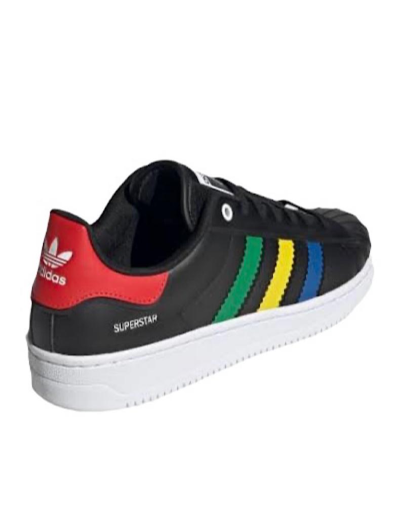 TENIS ADIDAS SUPERSTAR NEGRO CON COLORES OT TECH (GV7572)
