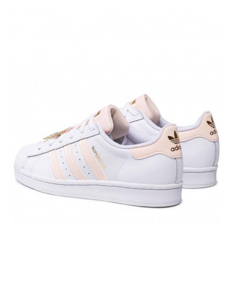 TENIS ADIDAS SUPERSTAR BLANCO CON ROSA (H03910)