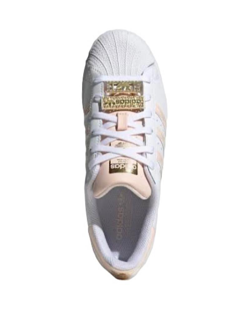 TENIS ADIDAS SUPERSTAR BLANCO CON ROSA (H03910)
