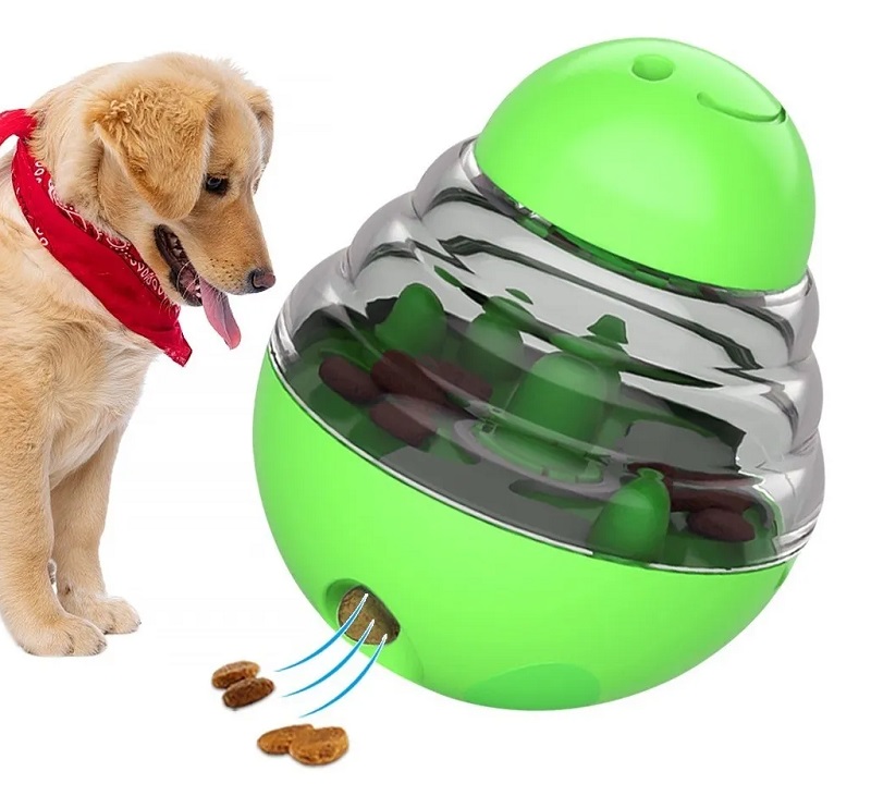 Dispensador De Comida Interactivo Para Perros, Verde