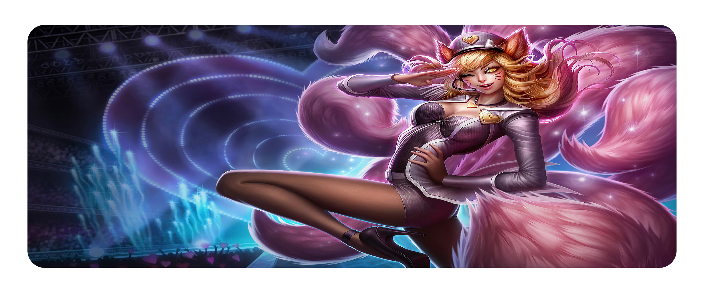 Mousepad Tapete Gamer Largo Ahri Popstar League of Legends