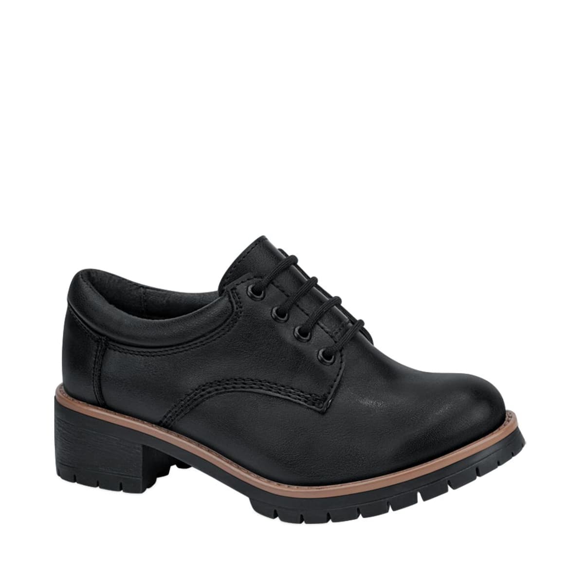 Zapato Escolar Casual Choclo Vivis Shoes Kids color Negro para Niña 4002 1052971