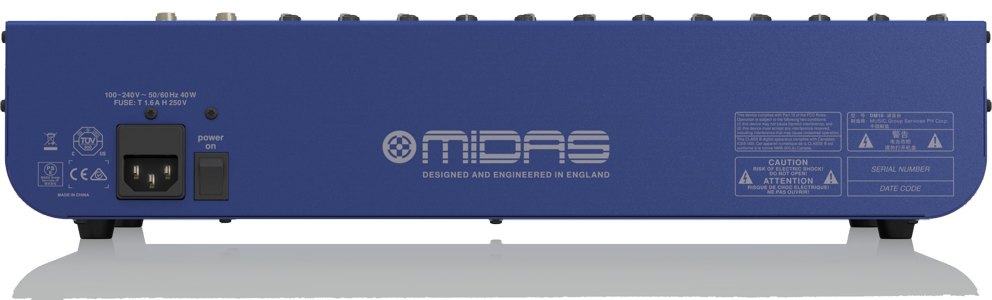 Mezcladora Análoga de 16 Canales Midas DM16