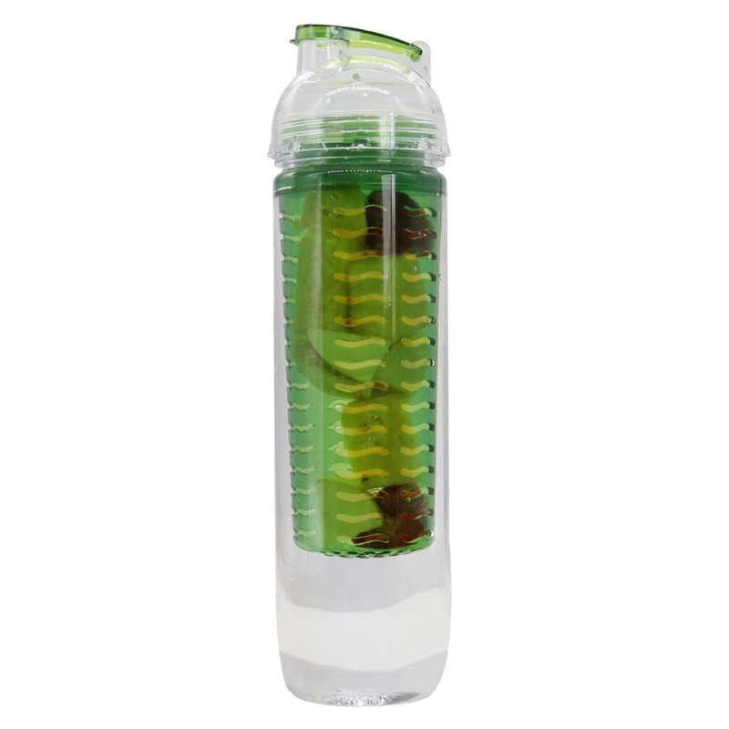 Recipiente Para Agua Modelo Glow, Botella Con Infusor De Frutas 800 ml Marca Red Baboon