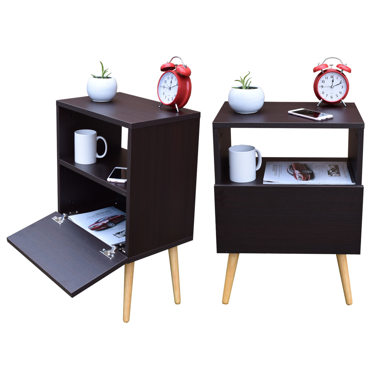 Par de Buros Monaco Chocolate