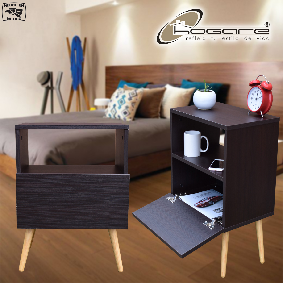 Par de Buros Monaco Chocolate