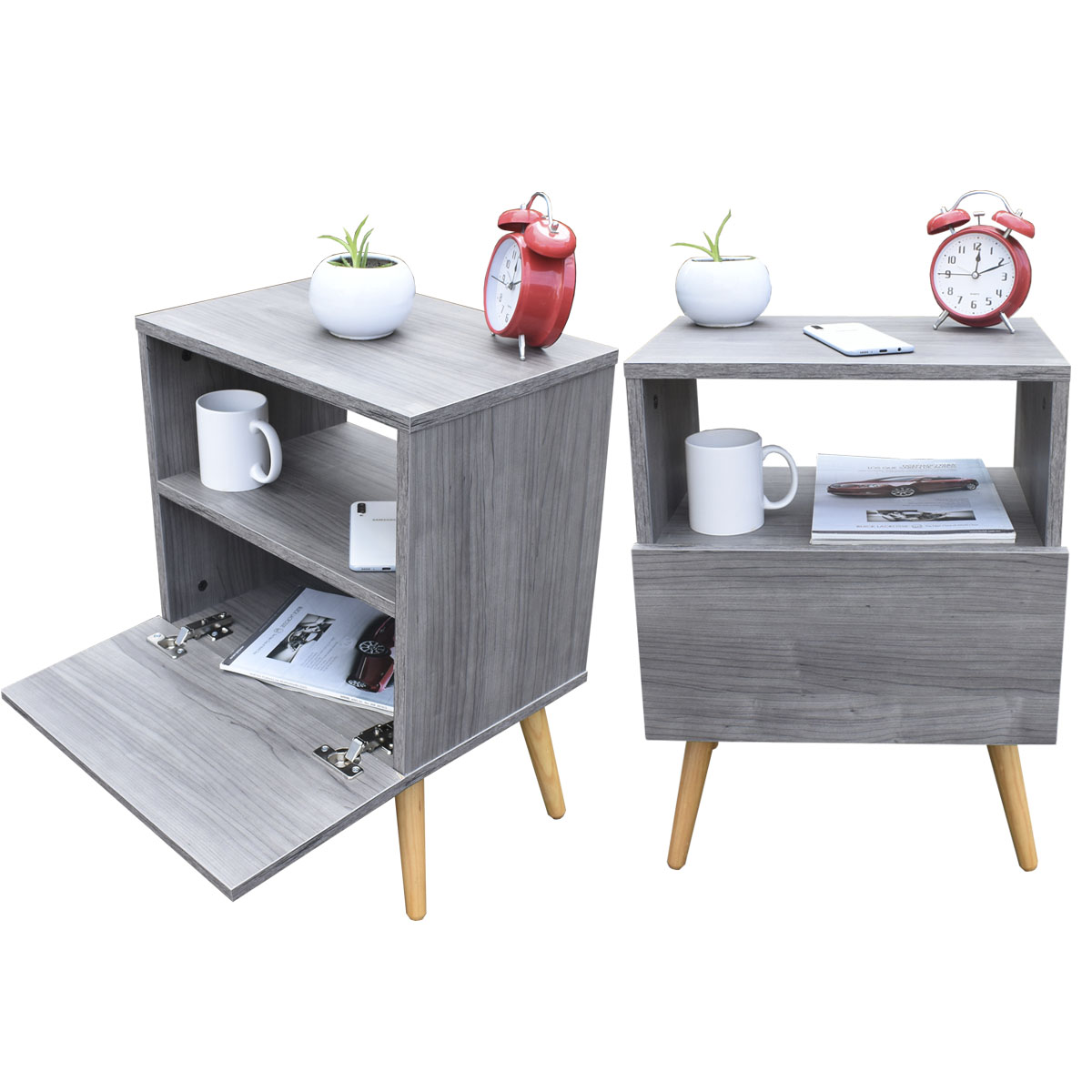 Par de Buros Monaco Gris