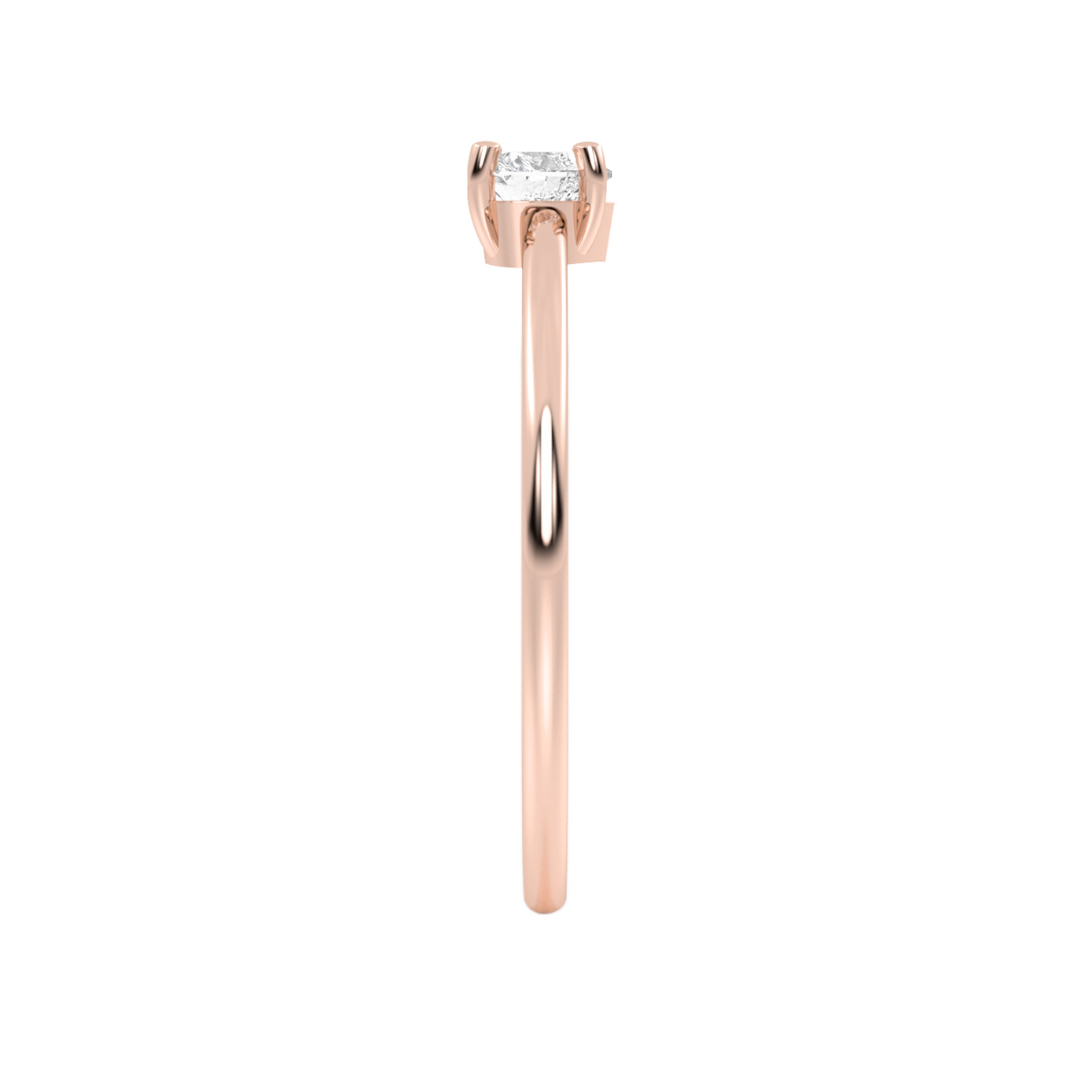 ANILLO DE PROMESA ORO ROSA 14K CORAZON TAINY ABBA JOYAS