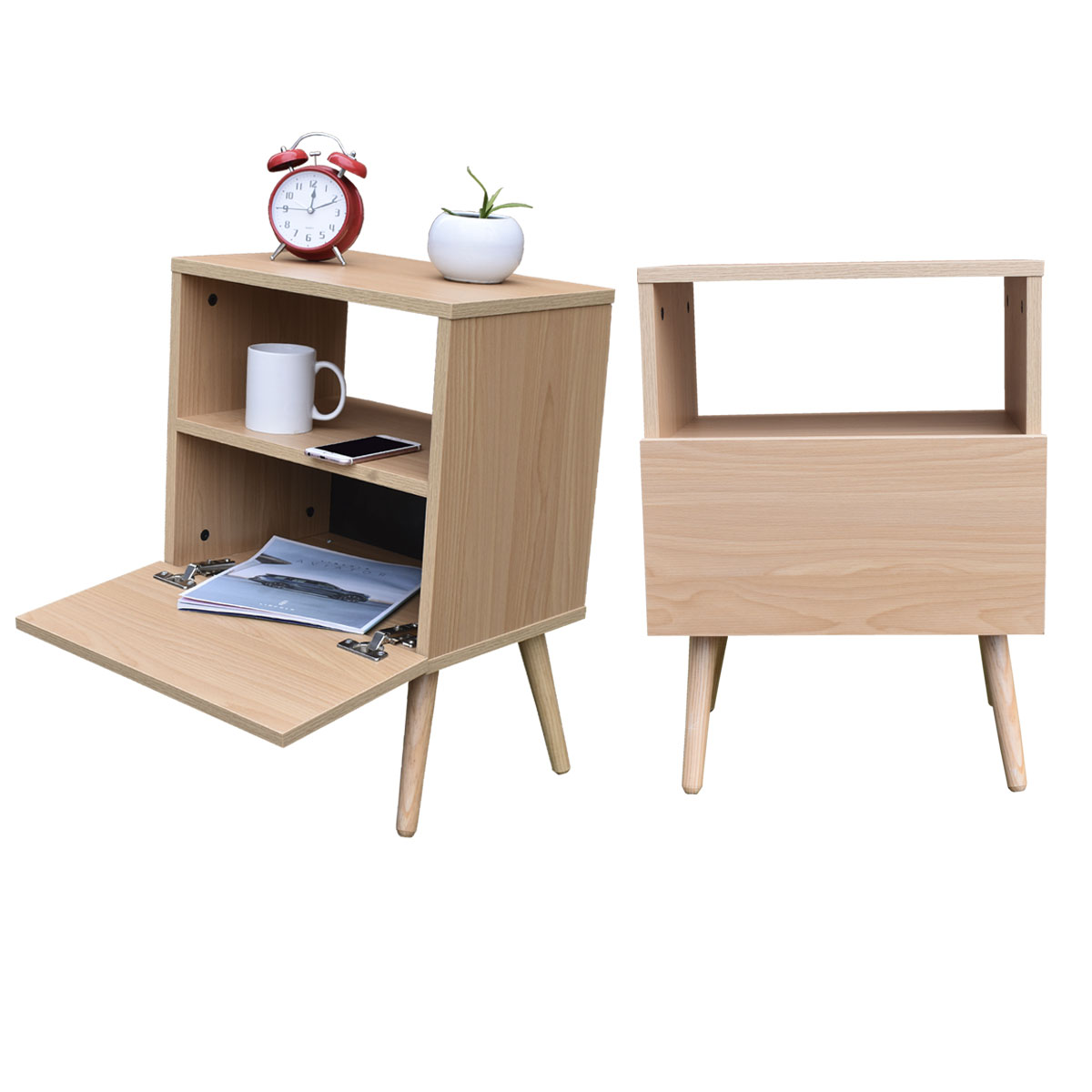 Par de Buros Monaco Roble