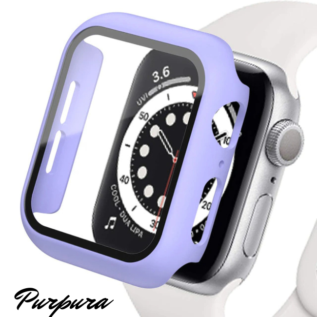 Case para Apple Watch, SET 2 PCS, Carcasa de 44mm / 45mm con Protector de Pantalla Cristal Templado HD