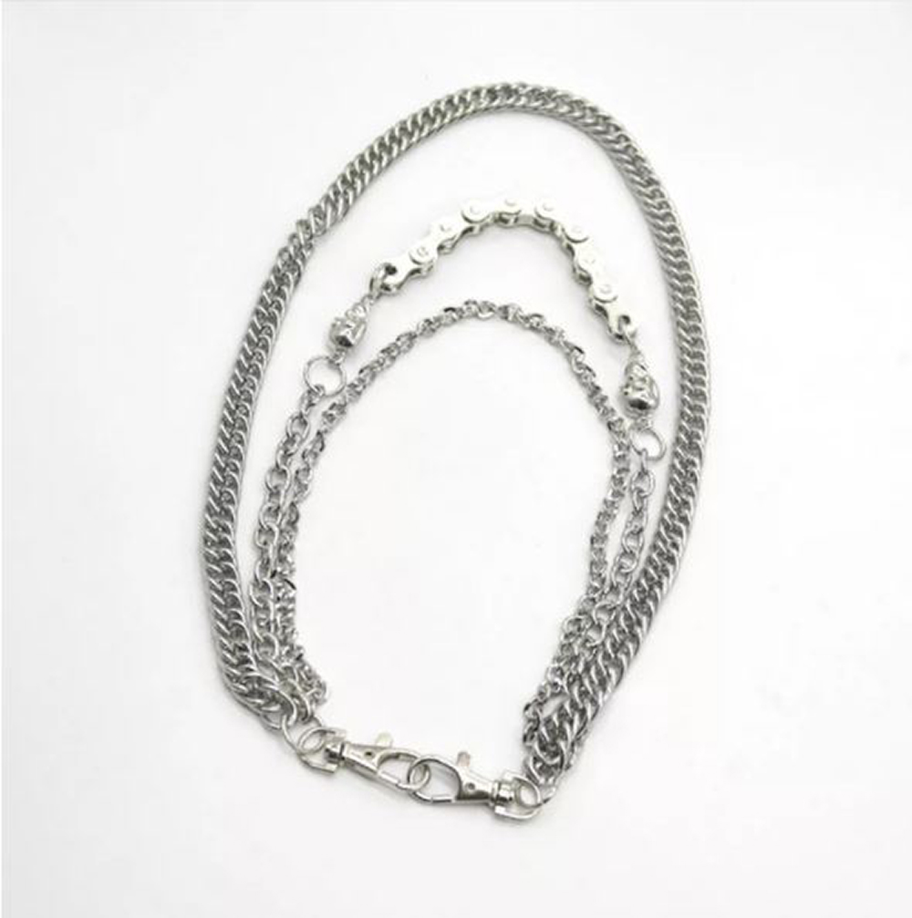 Cadena llavero para Pantalon Estilo Rock Gotico Hip hop Punk Motociclista, Cadena de Cinturón Cartera Calavera