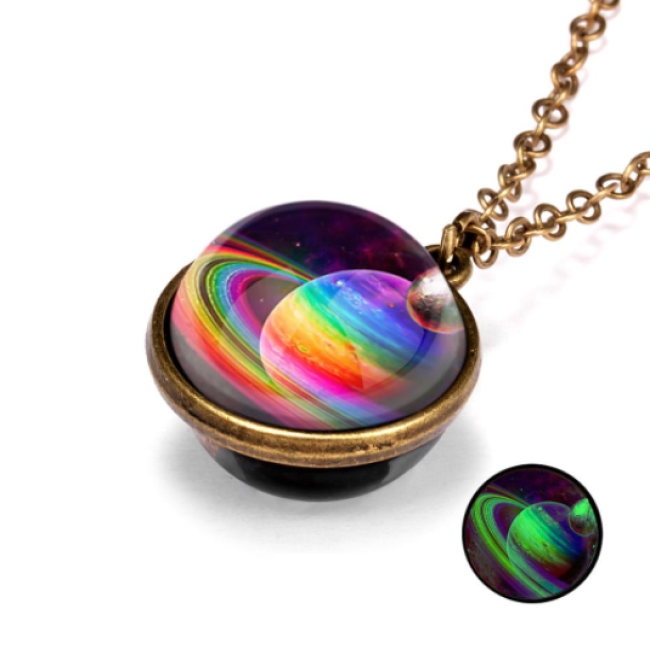 Collar Galaxy Brillante Moda Steampunk Vintage 