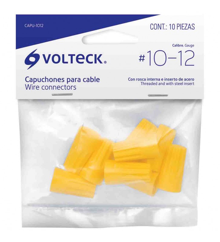 Capuchones Para Cable Calibres 10 A 12 Awg 10 Volteck 47328