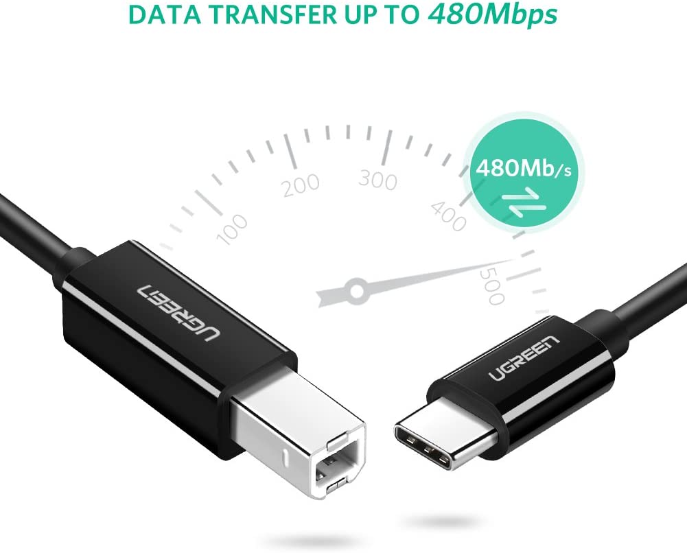 Cable Impresora Ugreen Usb C Usb B 2.0 480 Mbps 2m