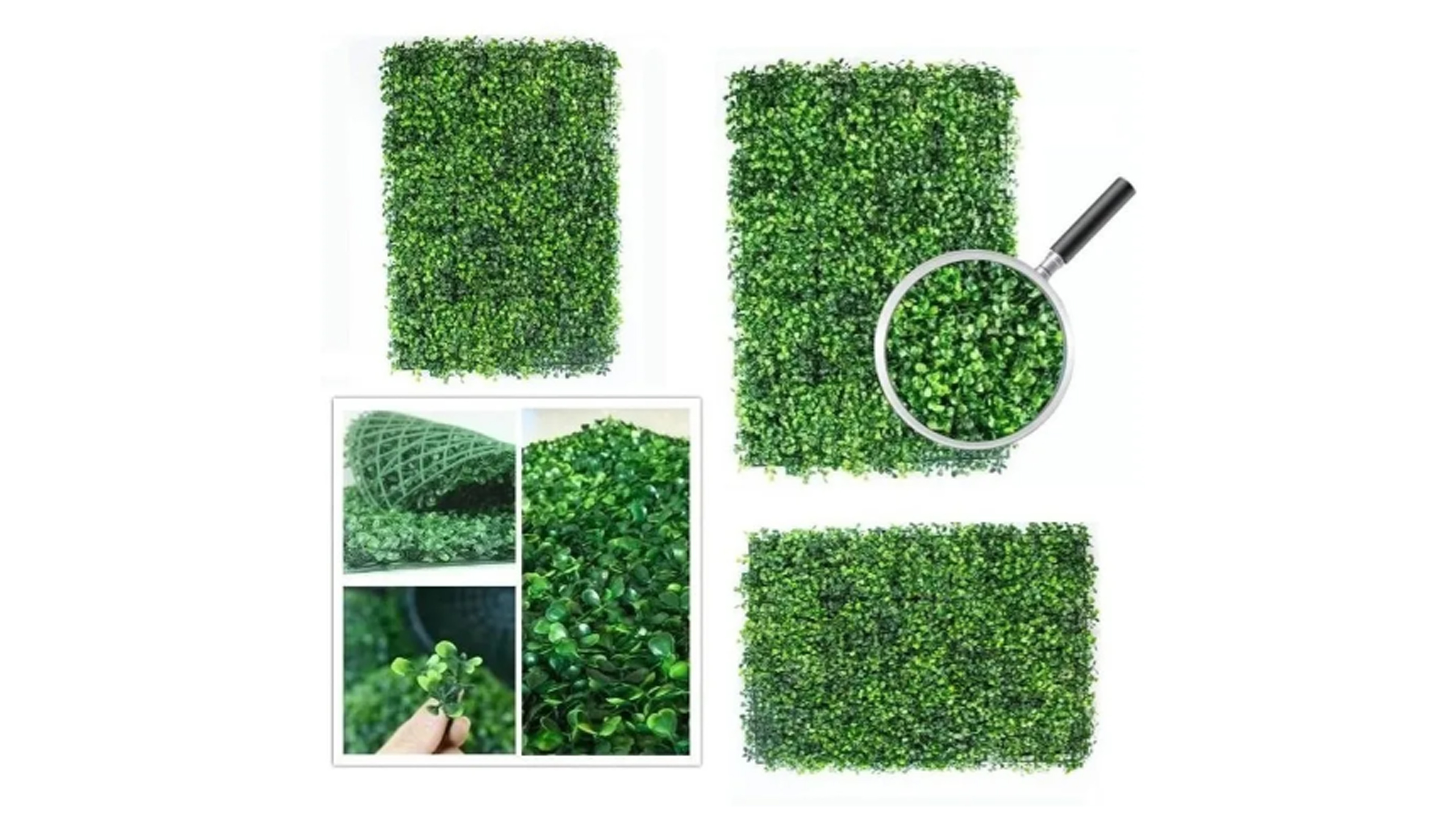 20pzs Follaje Artificial Sintetico Para Muro Verde 60x40cm!! 