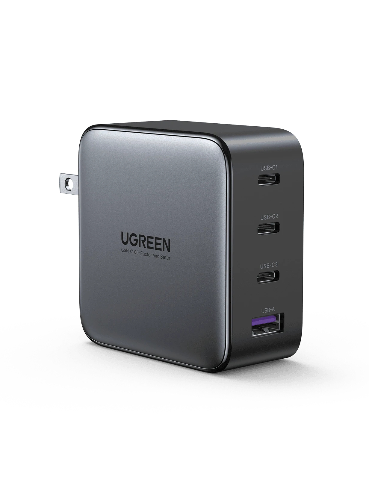 Cargador De Pared Ugreen Carga Rapida 100w Gan 3 Usb C 1 Usb
