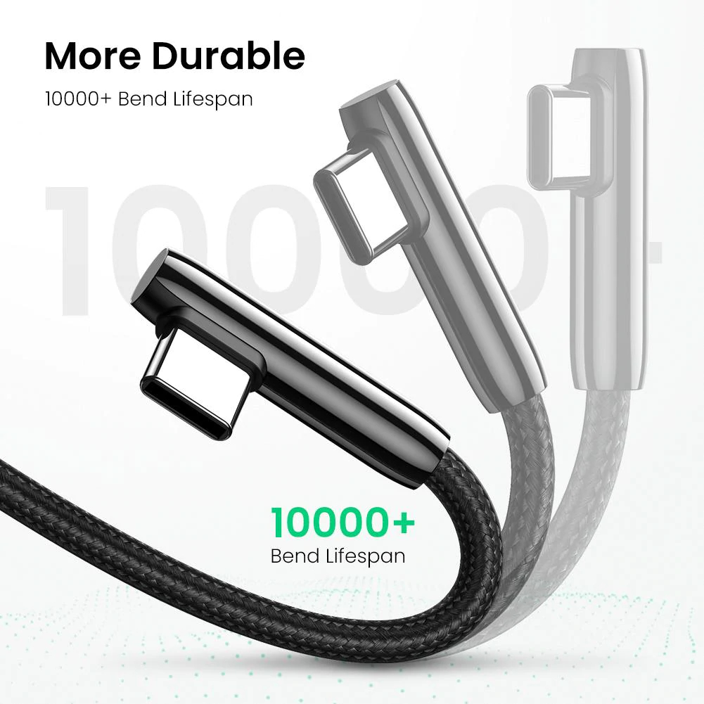 Ugreen Cable Usb C Angulo 90 Grados Carga Rapida 3.0 3a 2m