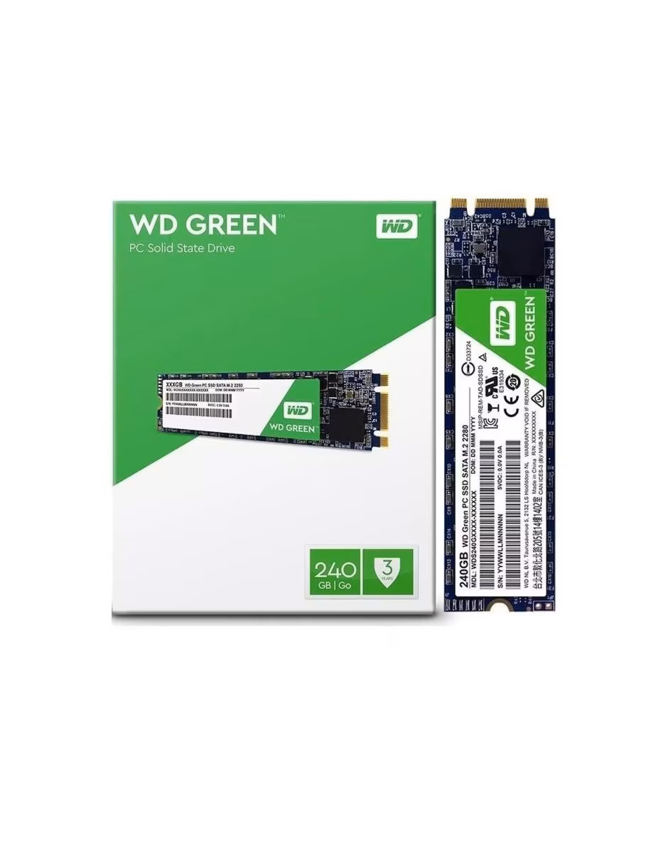 Unidad de Estado Solido SSD M.2 Western Digital 240GB WD GREEN