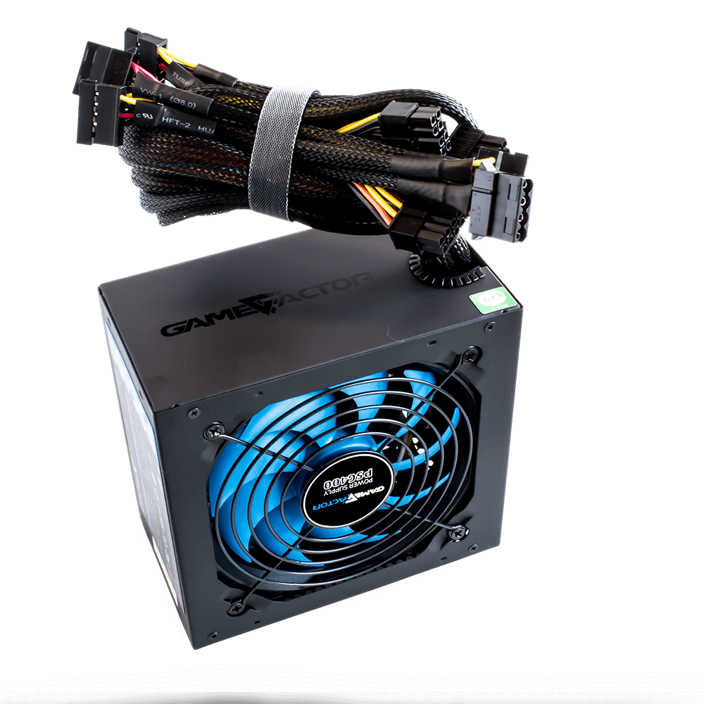 Fuente de Poder Game Factor PSG400 80 PLUS Bronze, 20+4 pin ATX, 120mm, 400W, Negro