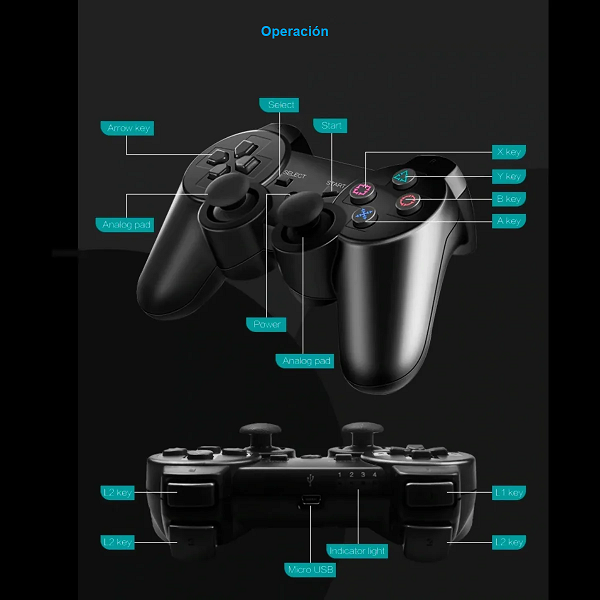 Control Inalámbrico Compatible Pc / Mac Ps2 Ps3 Tv Box