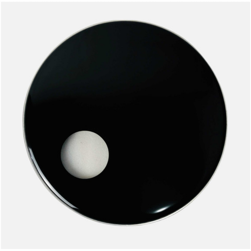 Parche Negro Frontal 22'' Para Bombo Con Aro De 6'' Marca Evolution