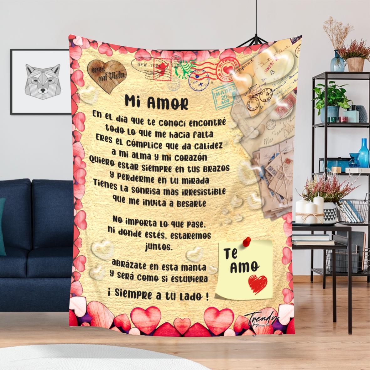 Manta De Polar Con Mensaje de Amor a Mi Novio & Novia