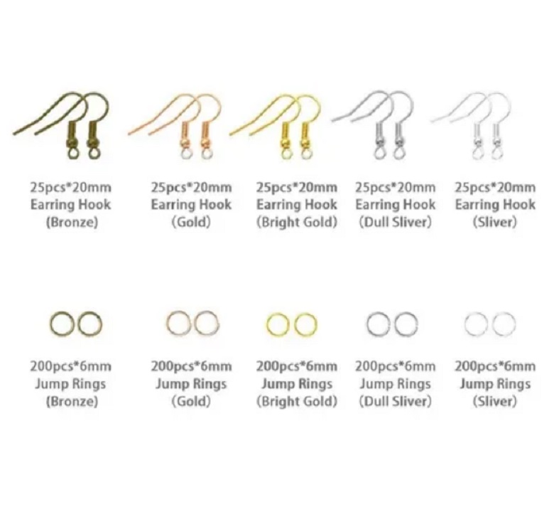 1128 Piezas Bisuteria Kit Para Hacer Aretes