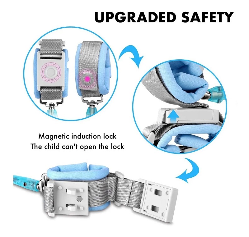 2 Correas Seguridad Niños Brazalete 1.5m + 2.5m Arnes Pulsera