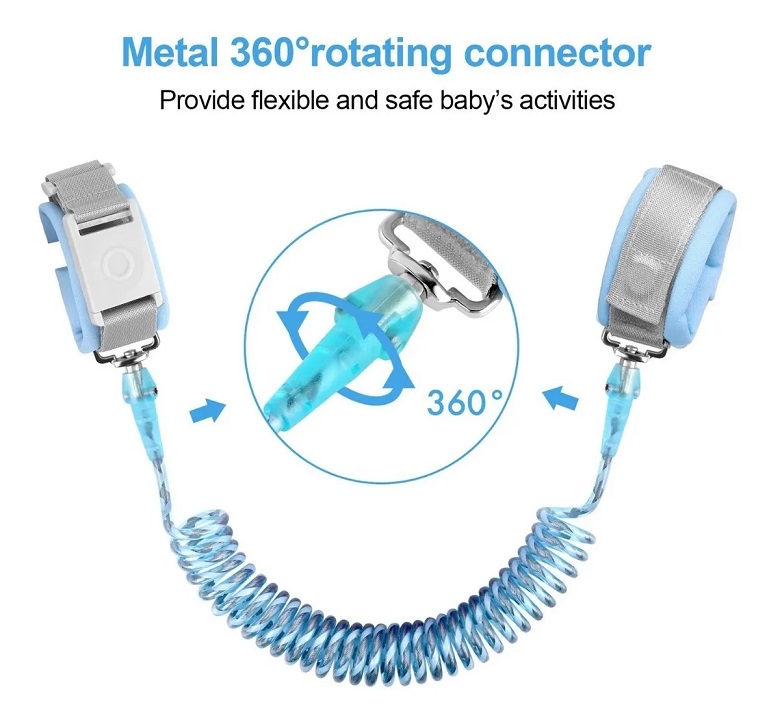 2 Correas Seguridad Niños Brazalete 1.5m + 2.5m Arnes Pulsera