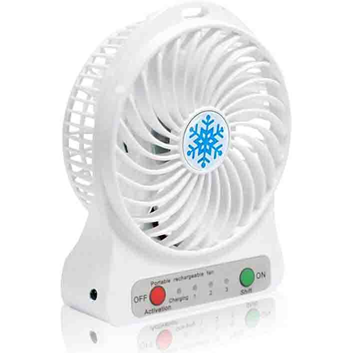 Ventilador Portátil Recargable USB Blanco