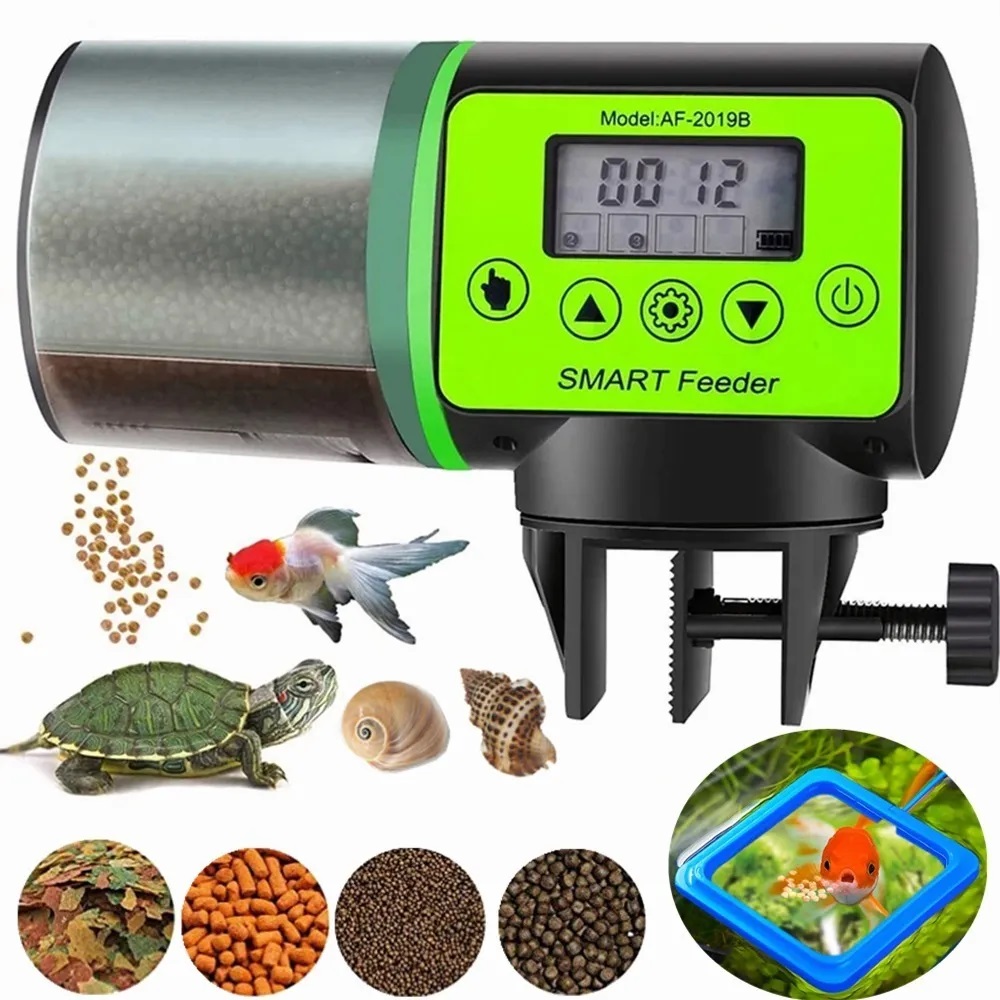 Alimentador De Peces Automático Con Temporizador Y Lcd 200ml