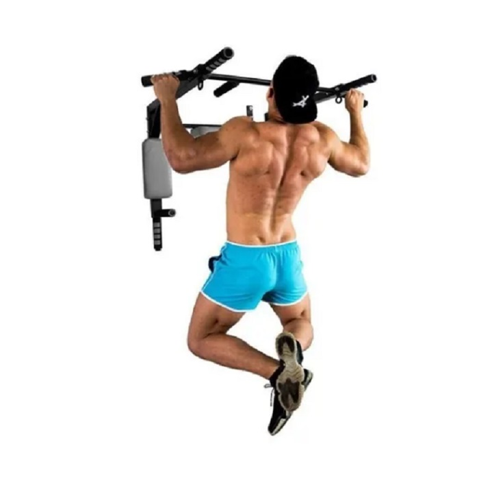 Gym Barra Para Dominadas 8 en 1 Uso Rudo Rojo