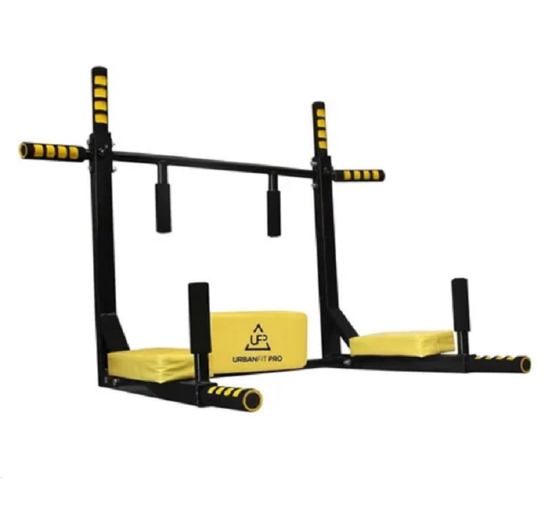 Gym Barra Para Dominadas 8 en 1 Uso Rudo Amarillo