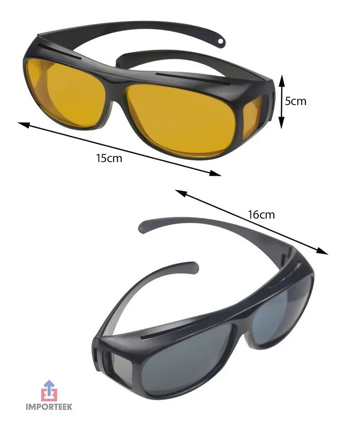 Par Lentes Gafas Sol Polarizados + Vision Nocturna