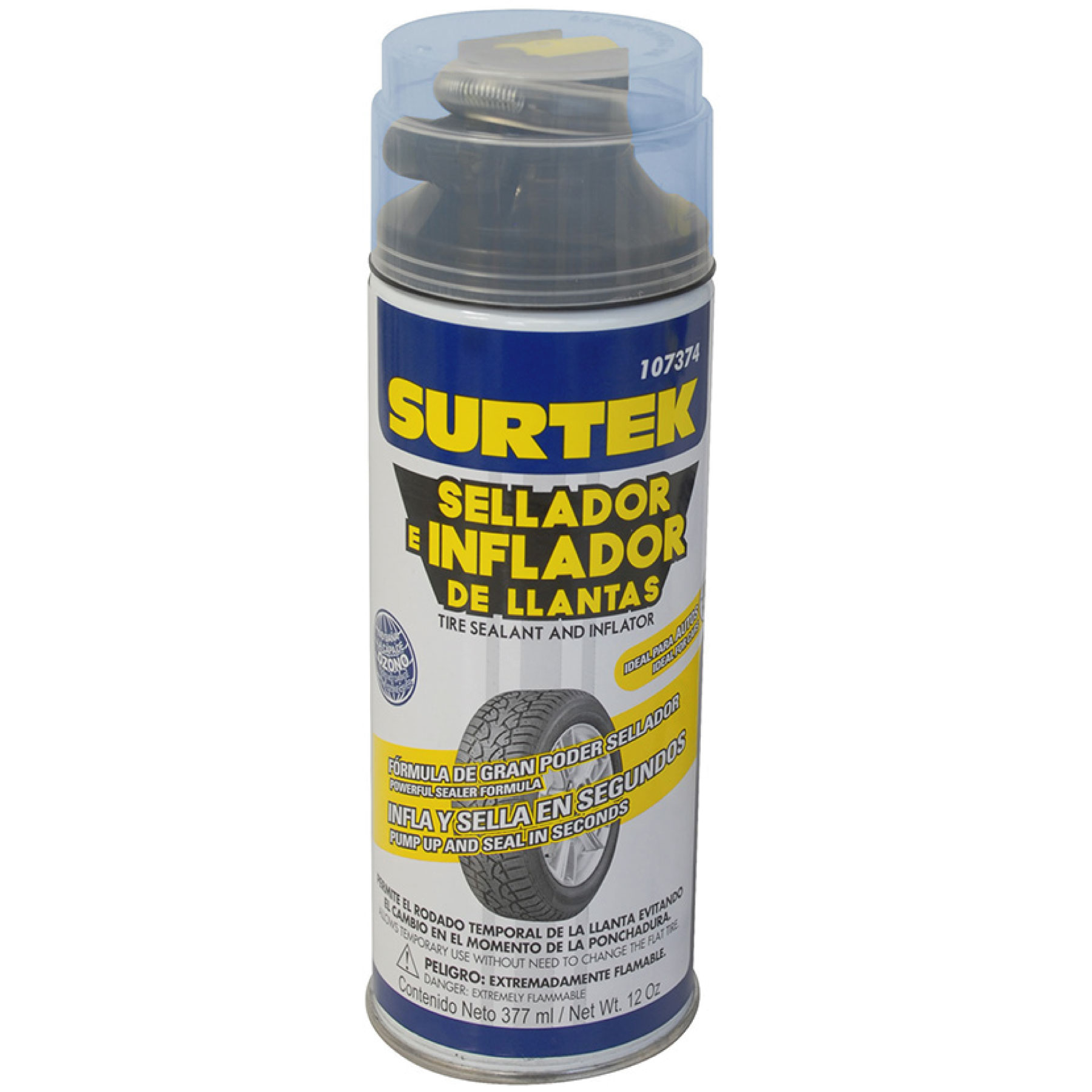 Sellador Espuma Infla Llantas Ponchadura 377ml Surtek 107374