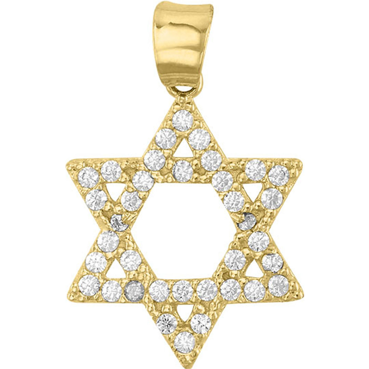 Dije Estrella De David Elaborado En Oro De 10 K