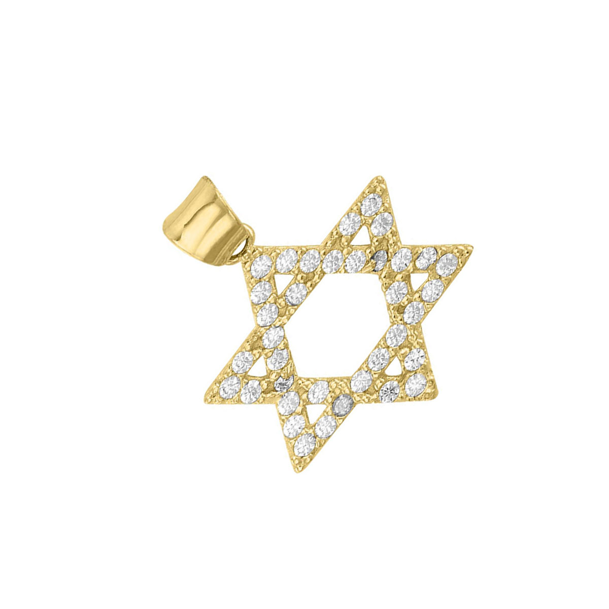 Dije Estrella De David Elaborado En Oro De 10 K