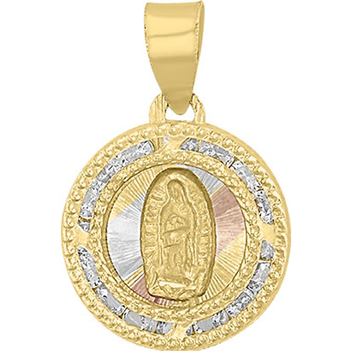 Medalla Mini Guadalupe Elaborado En Oro De 10 K