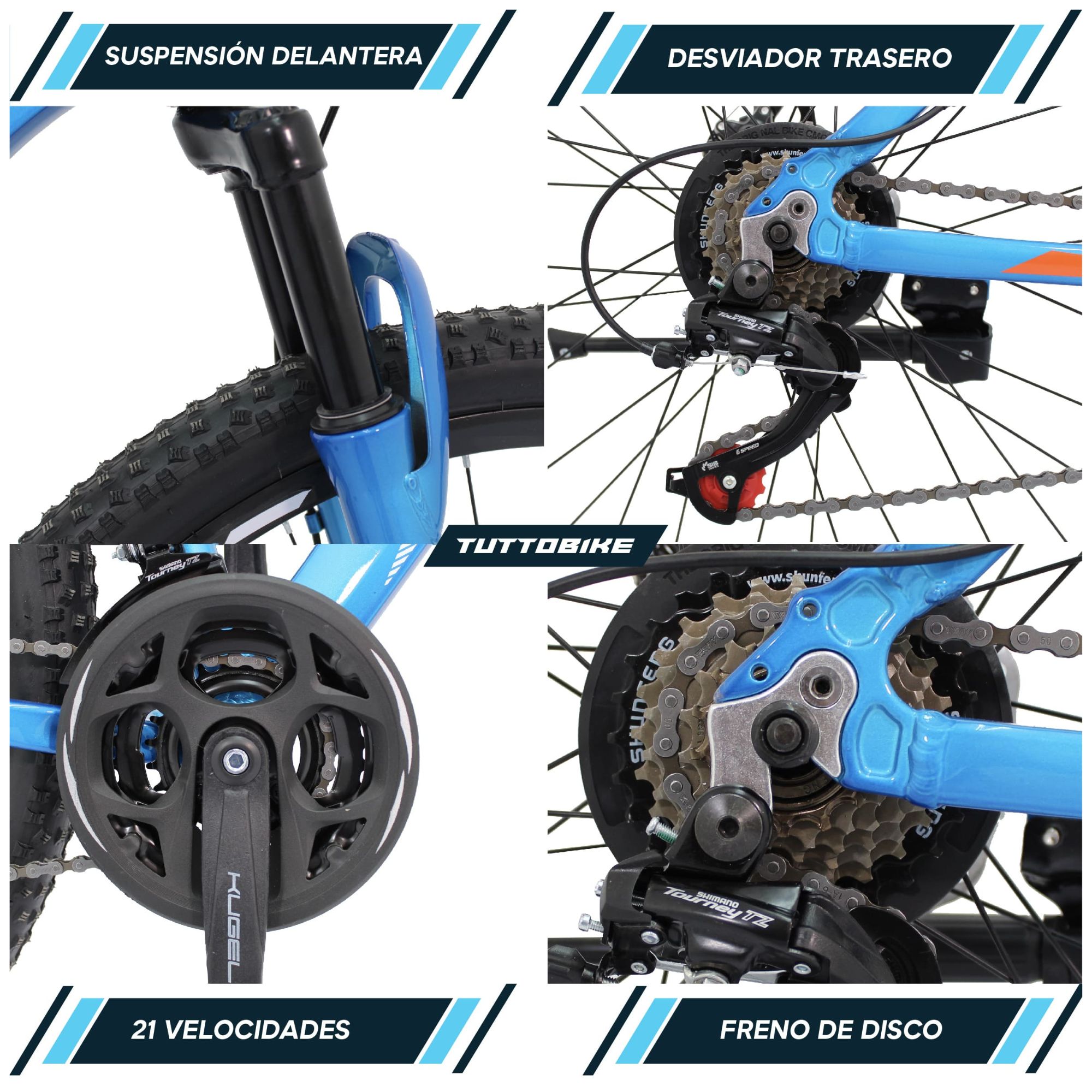 Bicicleta Montaña Rodada 29 21 Velocidades Kugel Di-max Azul