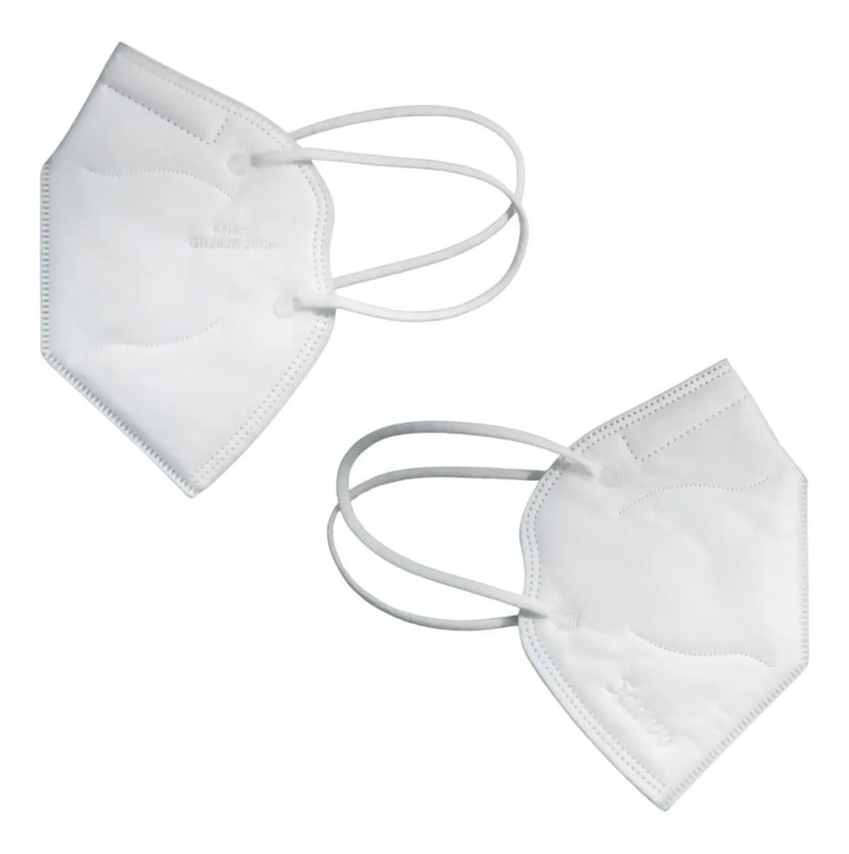 Cubrebocas KN95 Promocion Sanwo 100 piezas 50 color blanco 50 Rojo liso Mayoreo