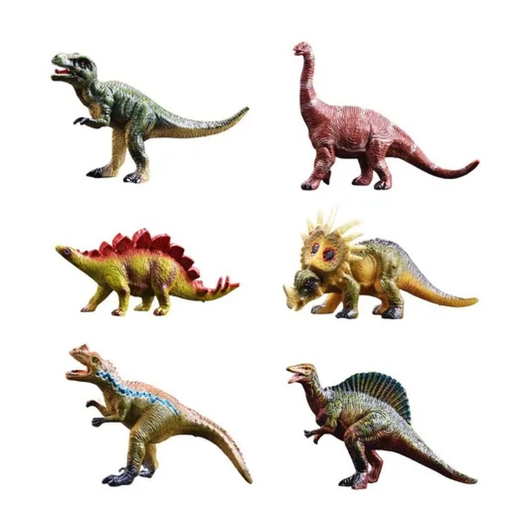 6 Juguetes De Dinosaurios, T-rex Tyrannosaurus, Stegosaurus