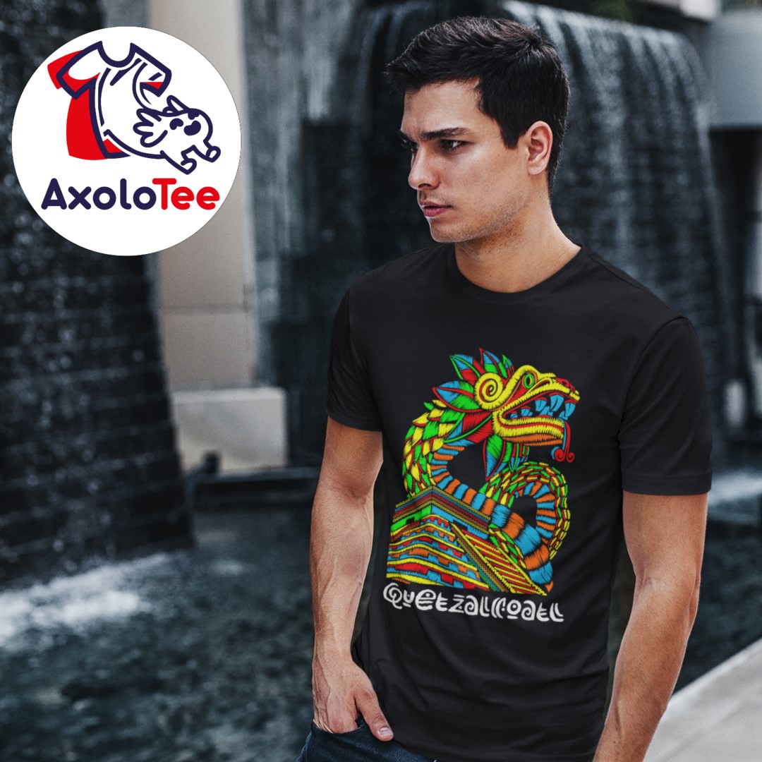 AxoloTee Playera Caballero- Piramide Quetzalcoatl