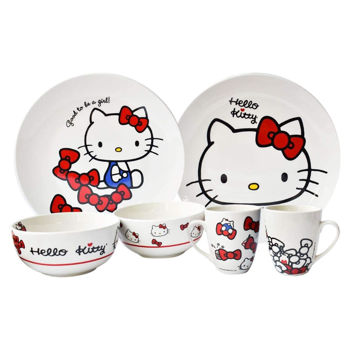 Vajilla de Porcelana Hello Kitty 12 Pz Fun Kids 632740 SMAC