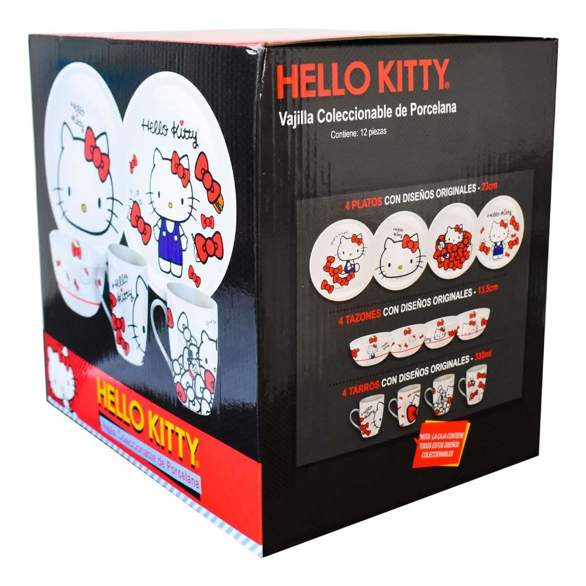 Vajilla de Porcelana Hello Kitty 12 Pz Fun Kids 632740 SMAC