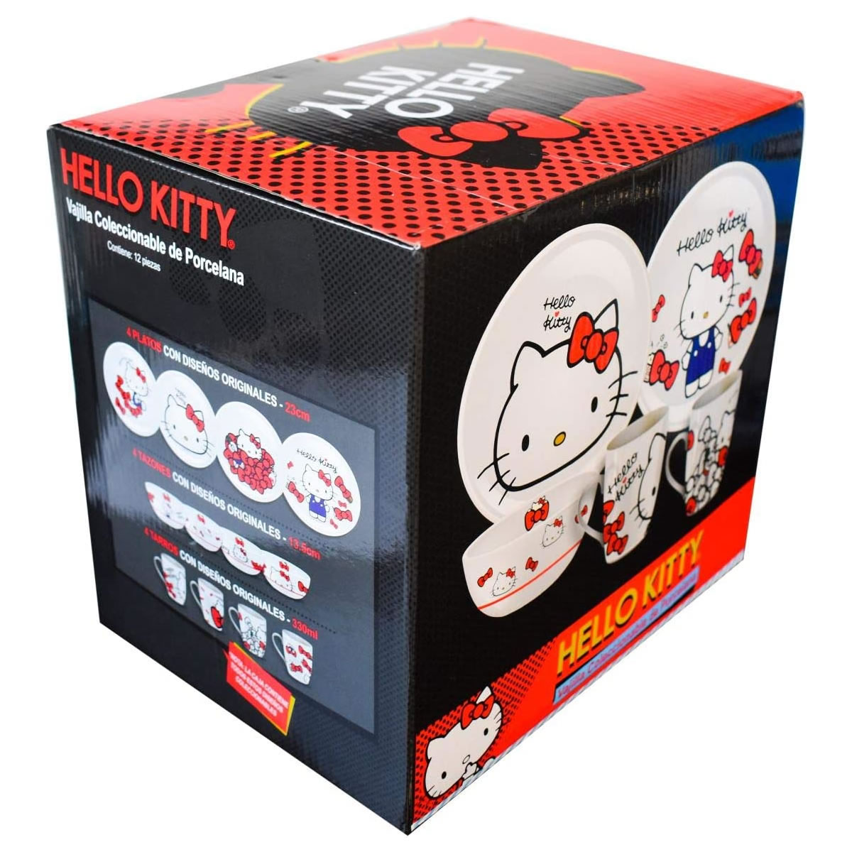 Vajilla de Porcelana Hello Kitty 12 Pz Fun Kids 632740 SMAC