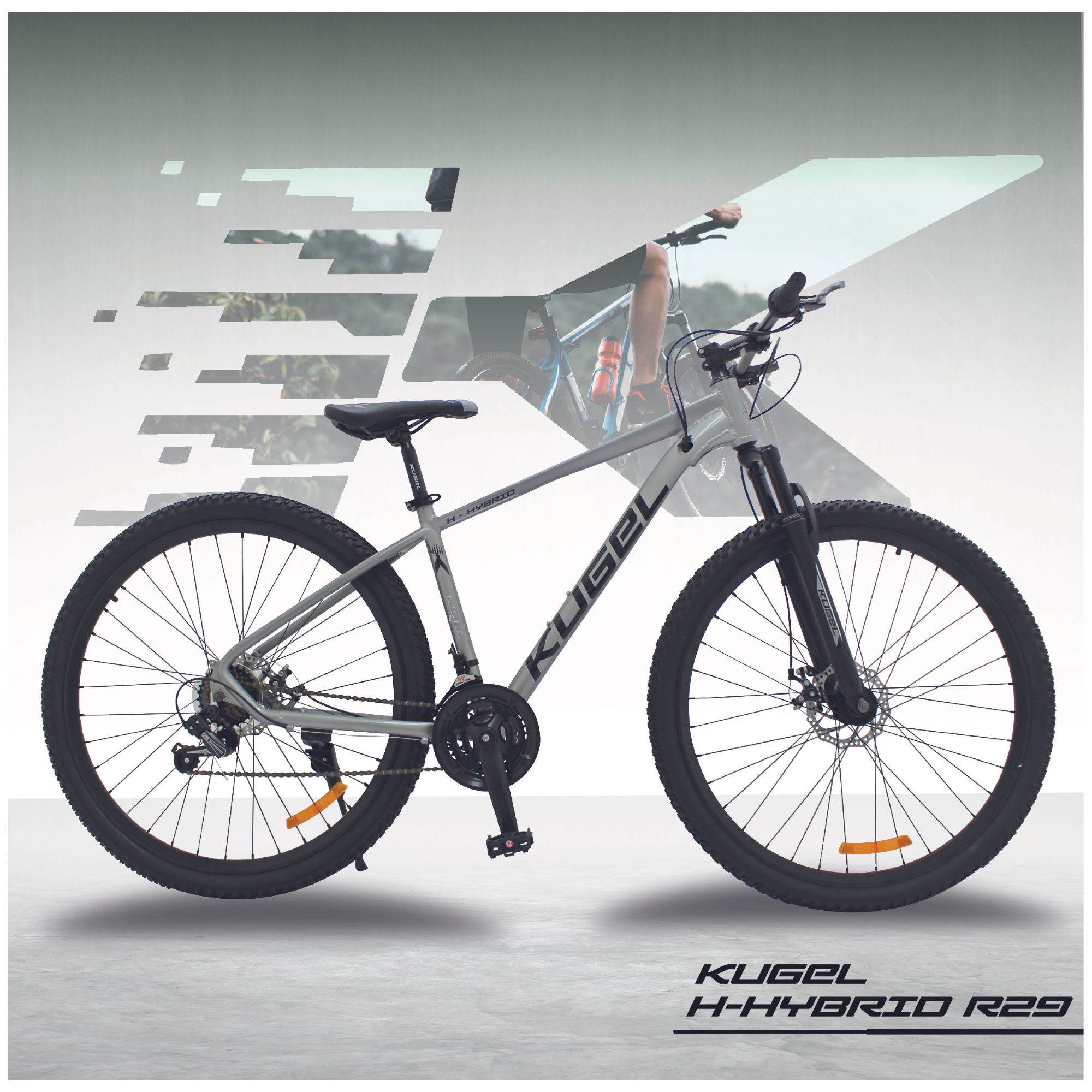 Bicicleta Montaña Rodada 29 21 Velocidades Kugel H-Hybrid Gris