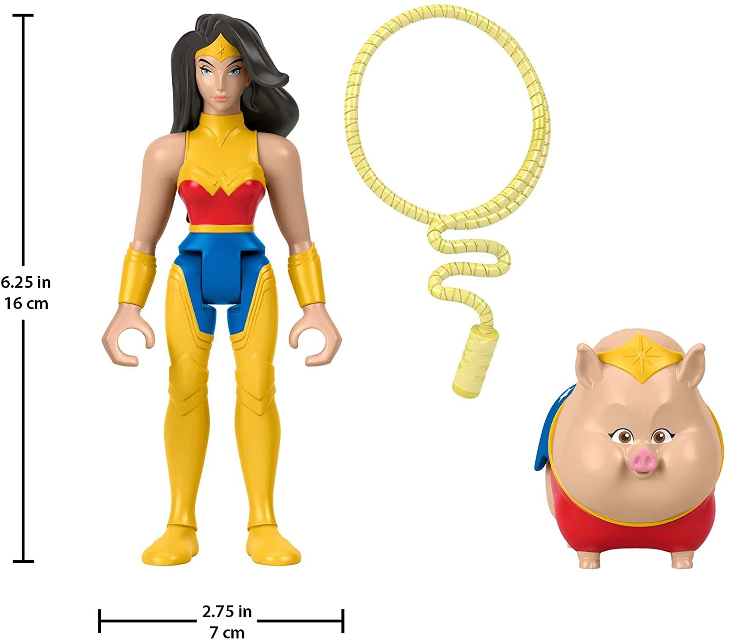 DC Liga de Super Mascotas mujer maravilla y mascota Figuras de juguet